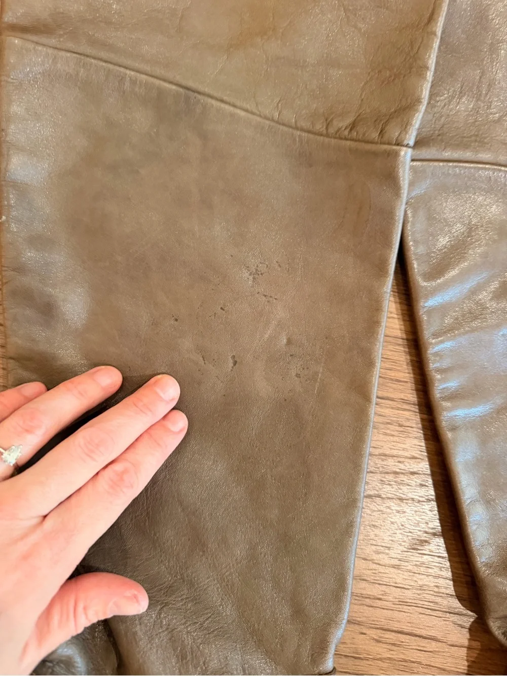 Buttery Soft Over the Knee Leather Boots Size 7.5 Women's Made in Italy Oiled